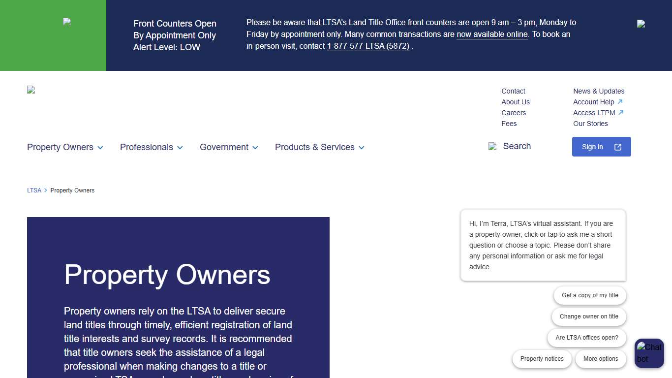 Property Owners - LTSA